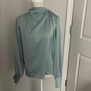 She + Sky Sage Green Blouse